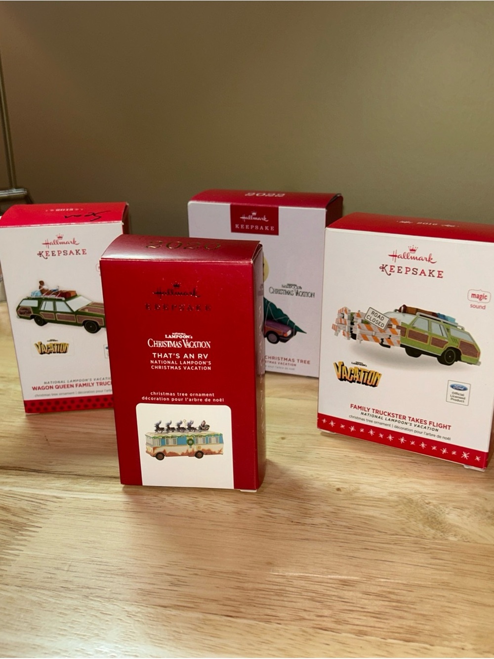 4 Hallmark Ornament National Lampoon Christmas Vacation Truckster Flight Tree RV